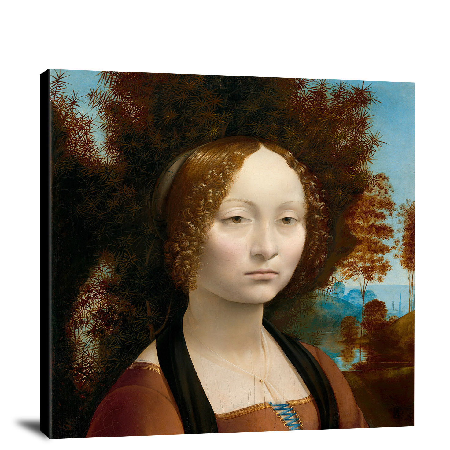 Ginevra De Benci By Leonardo Da Vinci Canvas Wrap