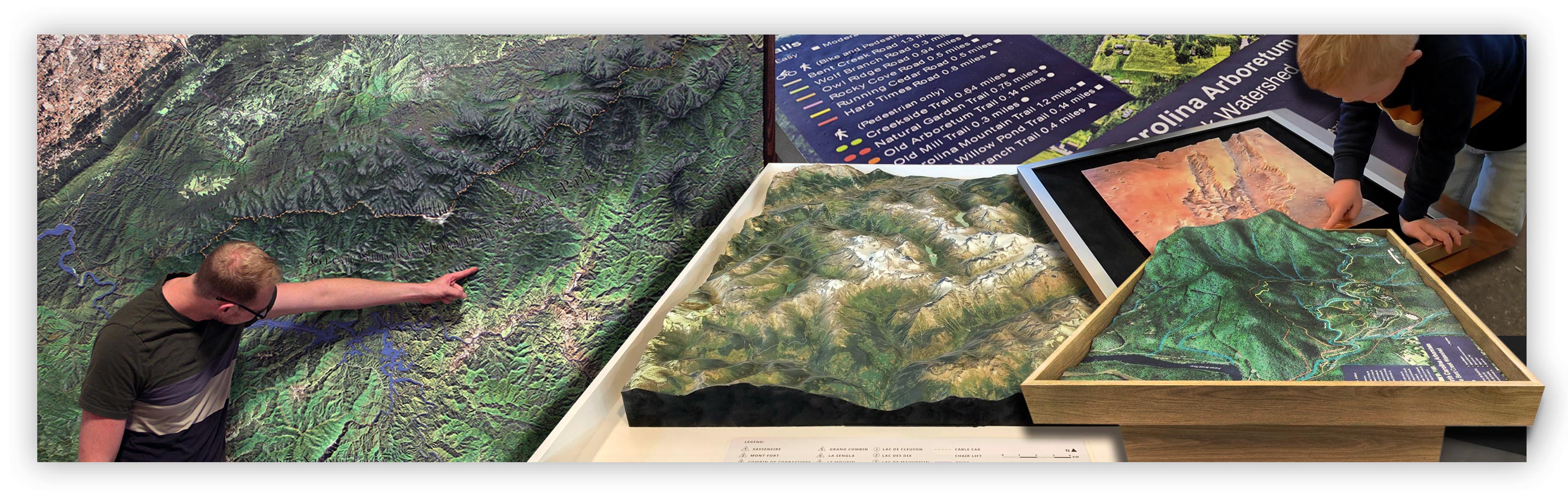 3D RAISED-RELIEF TOPOGRAPHICAL MODELS & DECOR