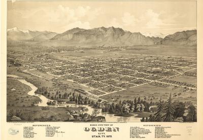 Ogden, Utah 1875 Map-Digital Version