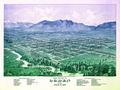 Ogden, Utah 1875 Map
