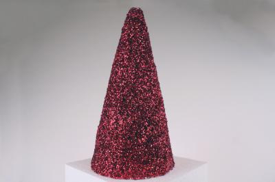 Glitter Straight-Edge Cone Tree - Single
