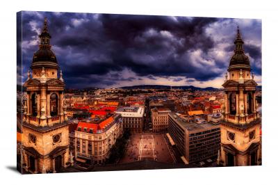 Budapest Skyline, 2017 - Canvas Wrap