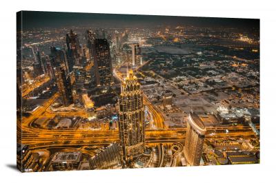 Dubai Skyline, 2019 - Canvas Wrap