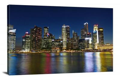 Singapore Skyline, 2014 - Canvas Wrap
