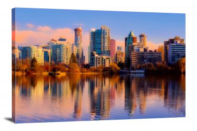 Vancouver Skyline, 2017 - Canvas Wrap