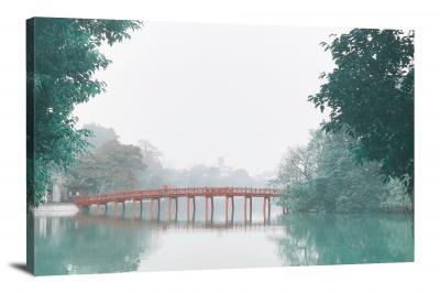 Wintertime in The Huc Bridge, 2021 - Canvas Wrap