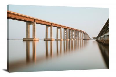 Antioch Bridge Reflection, 2020 - Canvas Wrap