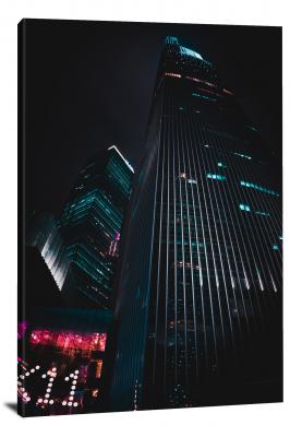 Nightscape Skyscraper, 2018 - Canvas Wrap