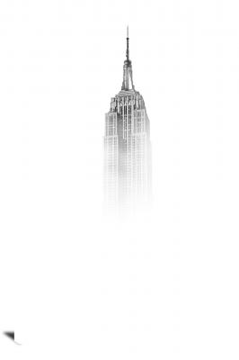 White Misty Empire State Building, 2017 - Canvas Wrap