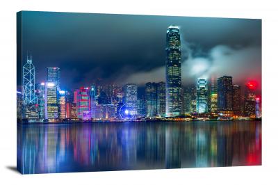 Panoramic Night Hong Kong, 2020 - Canvas Wrap