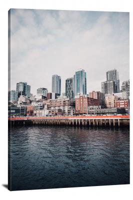 Seattle Waterfront, 2021 - Canvas Wrap