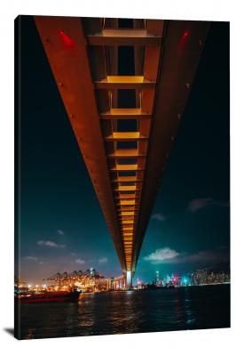 Stonecutter Bridge Hong Kong, 2021 - Canvas Wrap
