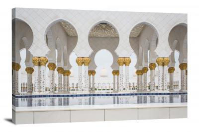 White Mosque Columns, 2017 - Canvas Wrap