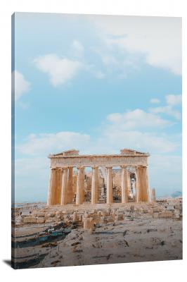 Parthenon with Blue Sky, 2020 - Canvas Wrap
