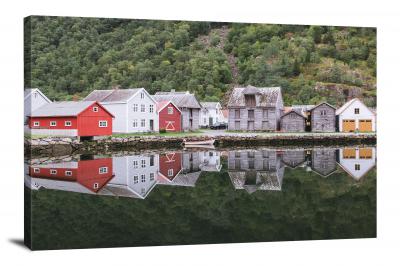 Little Houses in Norway, 2020 - Canvas Wrap