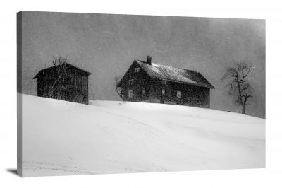 Winter Cottage, 2019 - Canvas Wrap