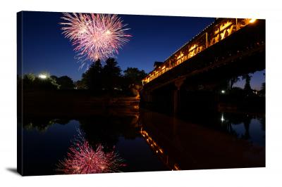 Fireworks in Frankenmuth, 2018 - Canvas Wrap