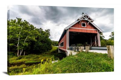 Red Covered Bridge, 2020 - Canvas Wrap
