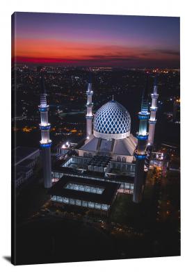 Abdul Aziz Mosque Birds-eye View, 2017 - Canvas Wrap