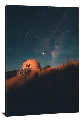 Observatory in the Night Sky, 2019 - Canvas Wrap