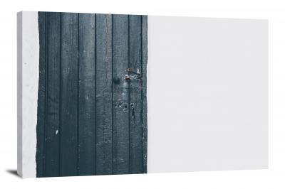 Blue Door with White Wall, 2019 - Canvas Wrap