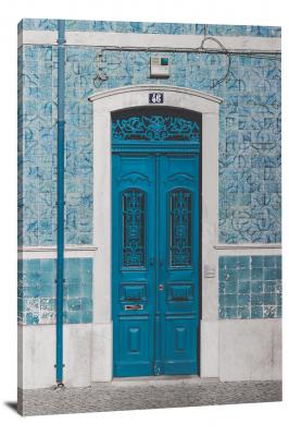 Portugese Tiled Door, 2017 - Canvas Wrap