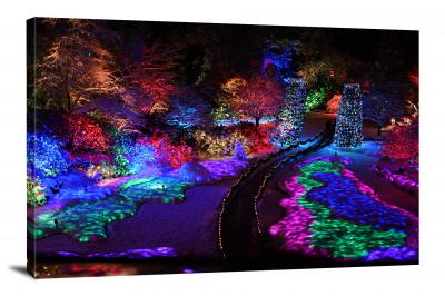Butchart Garden Christmas Lights, 2022 - Canvas Wrap