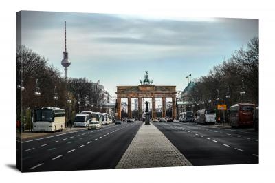 Brandenburg Gate Amongst Traffic, 2019 - Canvas Wrap