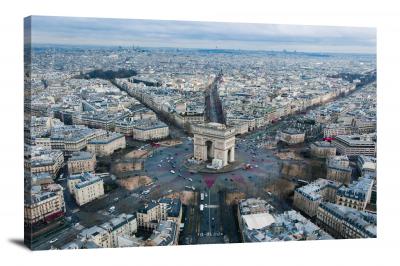 Arc de Triomphe Overview, 2018 - Canvas Wrap