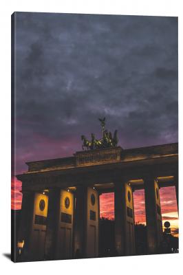 Brandenburg Gate in Sunset, 2021 - Canvas Wrap