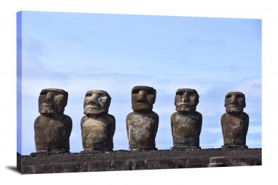 Moai Heads, 2020 - Canvas Wrap