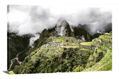 Foggy Machu Picchu, 2017 - Canvas Wrap