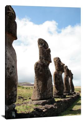 Easter Island Statues, 2020 - Canvas Wrap