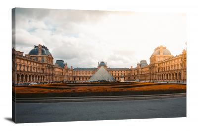 Louvre Museum Panorama, 2019 - Canvas Wrap