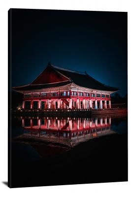 Gyeonbokgung palace by night, 2022 - Canvas Wrap