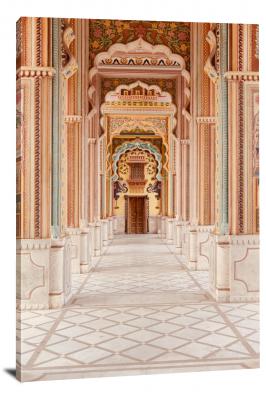 Jaipur Palace Hallway, 2020 - Canvas Wrap
