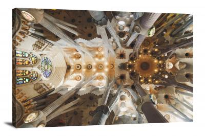 La Sagrada Família Ceiling, 2019 - Canvas Wrap
