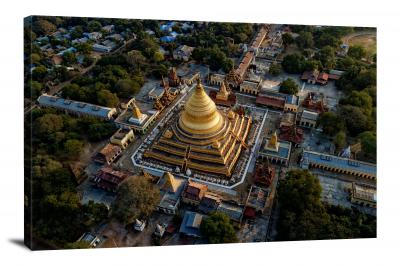 Shwezigon Pagoda, 2020 - Canvas Wrap