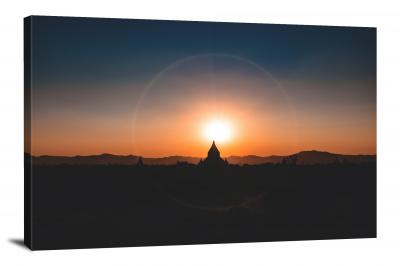 Sunset over a Temple, 2019 - Canvas Wrap
