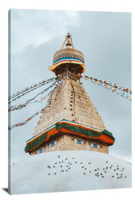 Boudhnath Nepal, 2019 - Canvas Wrap