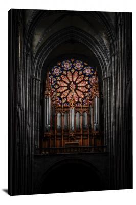 Organ from Clermont-Ferrand Cathedral, 2018 - Canvas Wrap