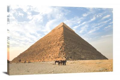 Pyramids with Camels, 2017 - Canvas Wrap