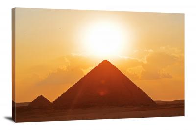 Sunset Behind Pyramid, 2021 - Canvas Wrap