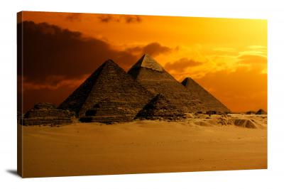 Sunset among the Pyramids, 2017 - Canvas Wrap