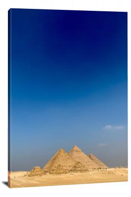 Giza Pyramids under a Blue Sky, 2020 - Canvas Wrap