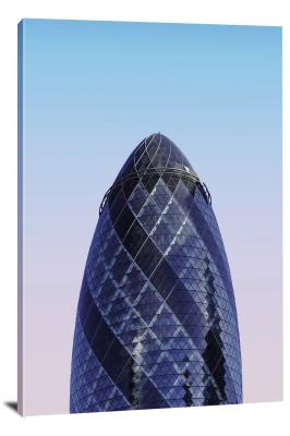 The Gherkin at Night, 2020 - Canvas Wrap
