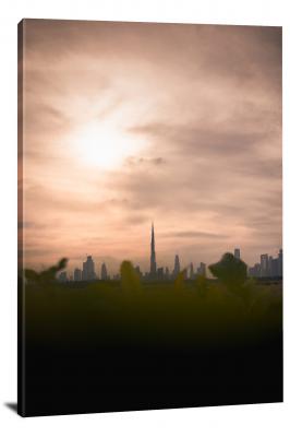 Burj Dubai from Afar, 2019 - Canvas Wrap