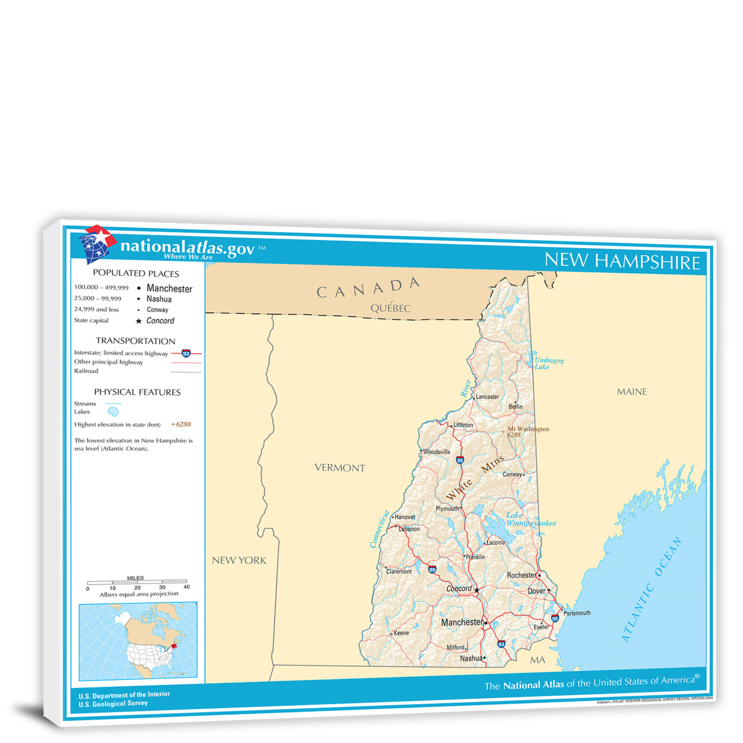 CWA192 New Hampshire National Atlas Reference Map 00 