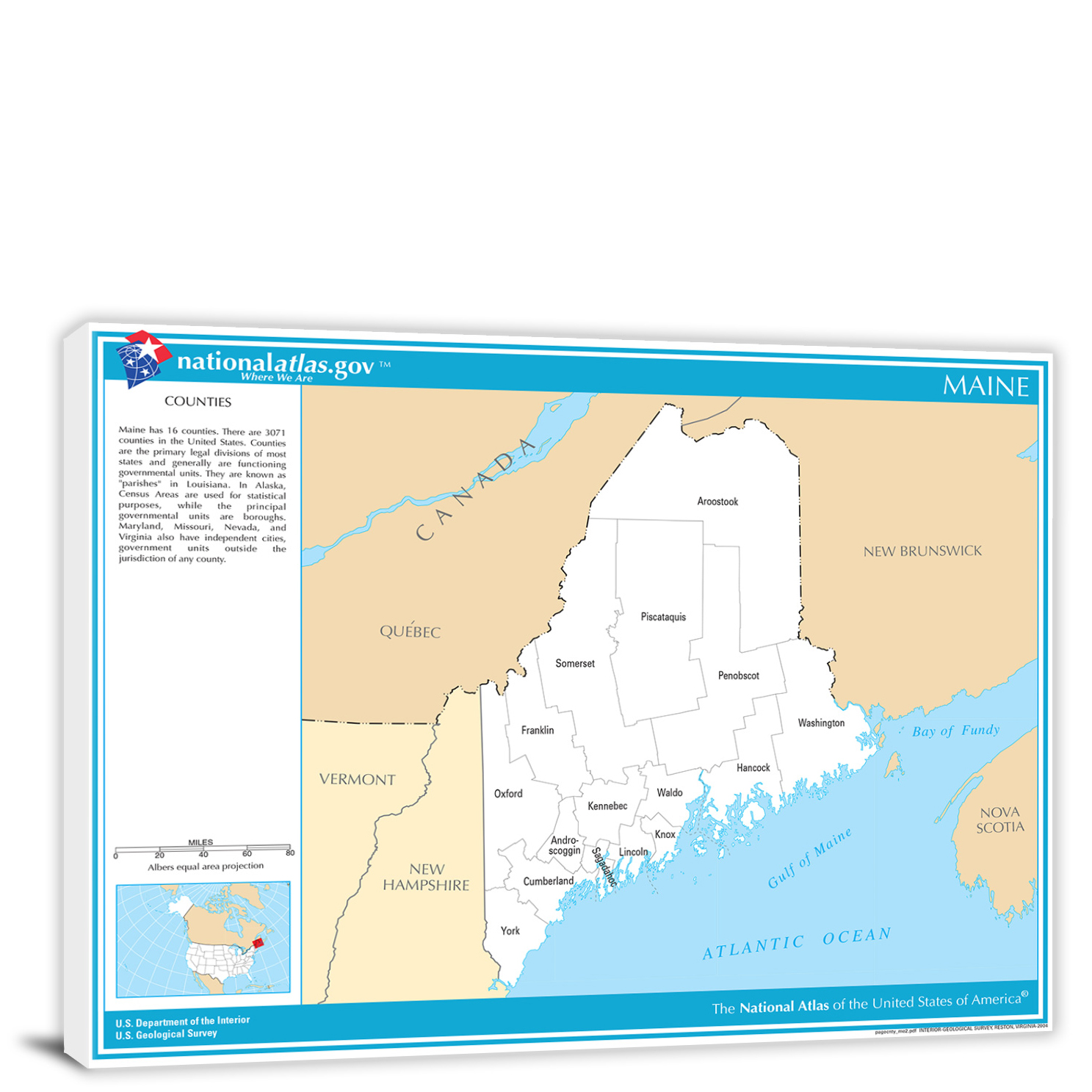 CWA234 Maine National Atlas County Map 00 