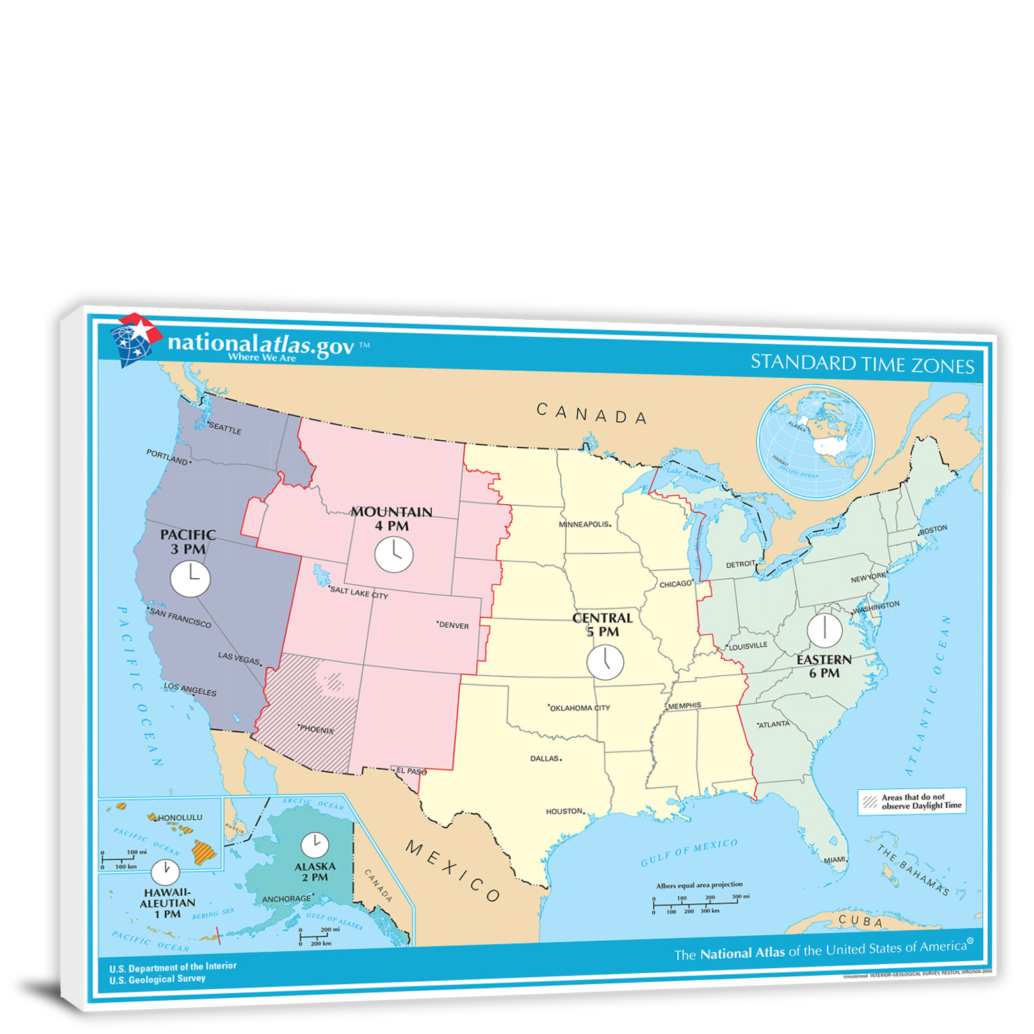 United States Map Of Timezones